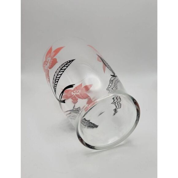 Vintage 1960's Pink And Black Floral Juice Pitcher or Vase - Picture 5 of 5